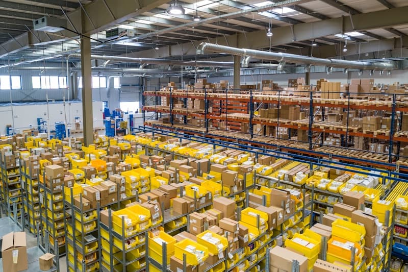 Logistics warehouse interior